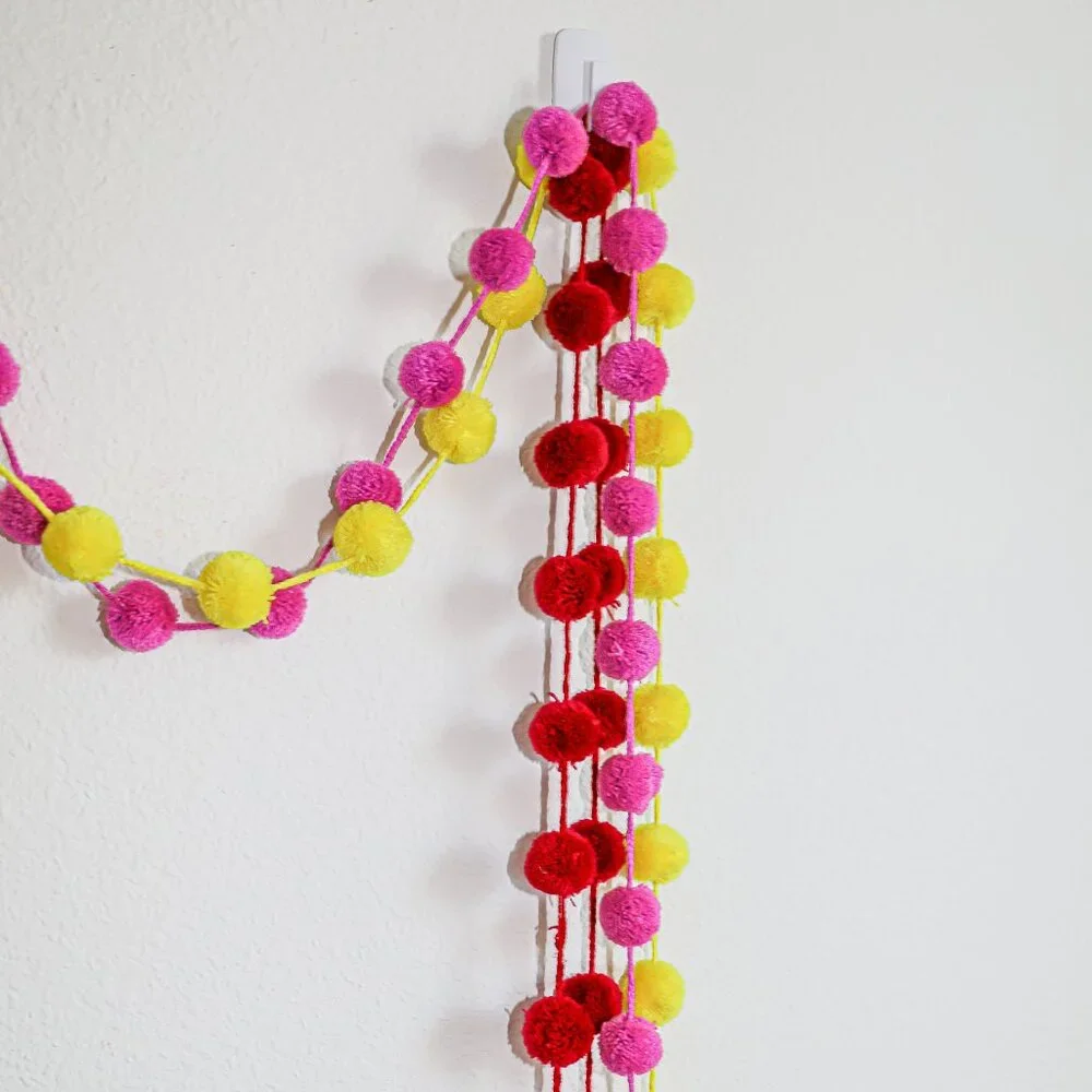 Mexican Handmade Colorful PomPoms‎ Decorative Garland Home Party Festive Decor